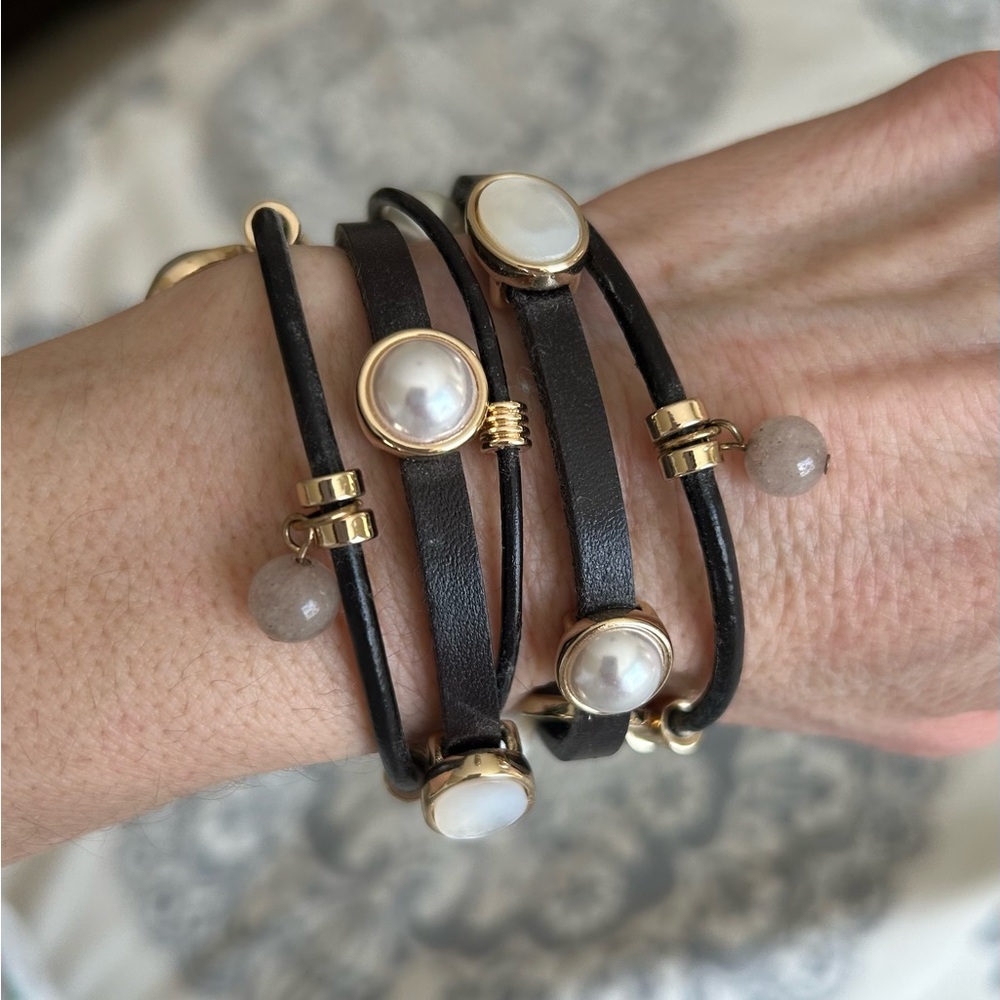 White House Black Market Black necklace, bracelet, earrings bundle